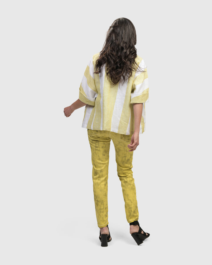 Alembika Citron stripe linen jacket