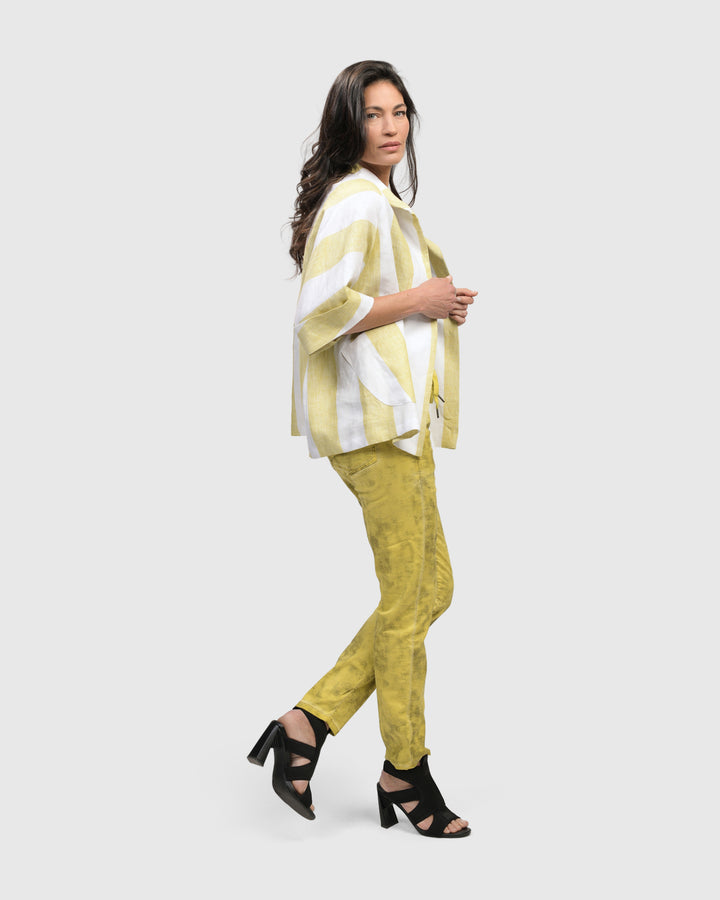 Alembika Citron stripe linen jacket