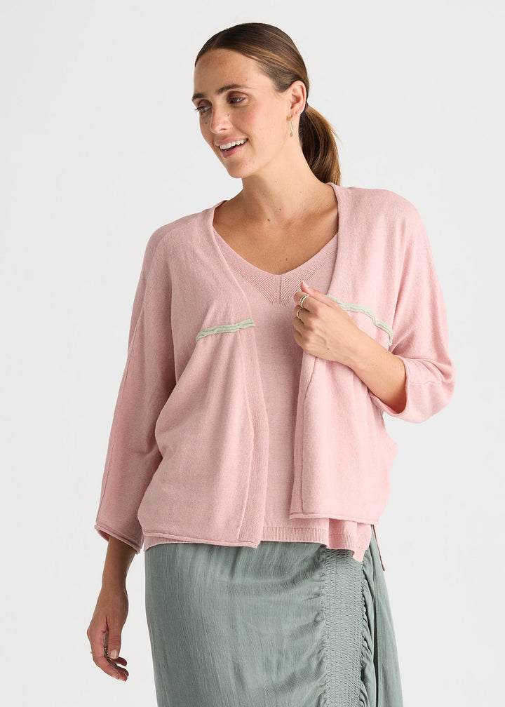 LD+CO Offset Cardigan