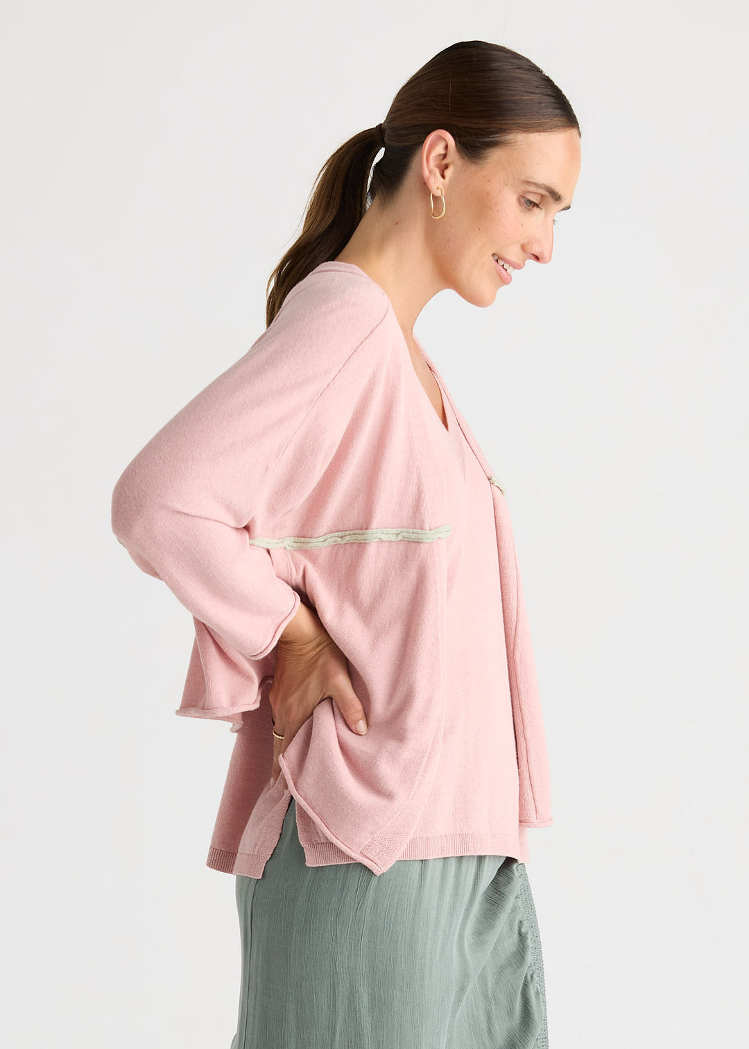 LD+CO Offset Cardigan