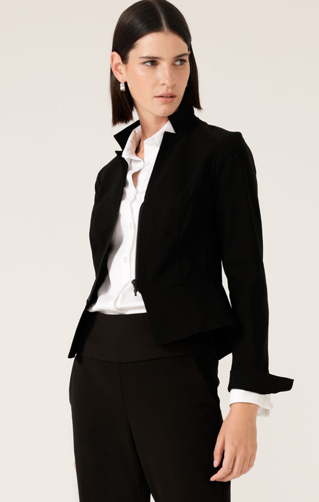 Sacha Drake Peplum Zip Jacket - BL