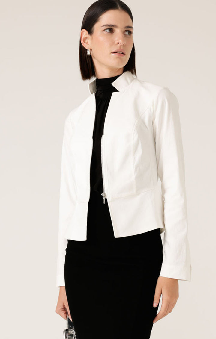 Sacha Drake Peplum Zip Jacket - WH