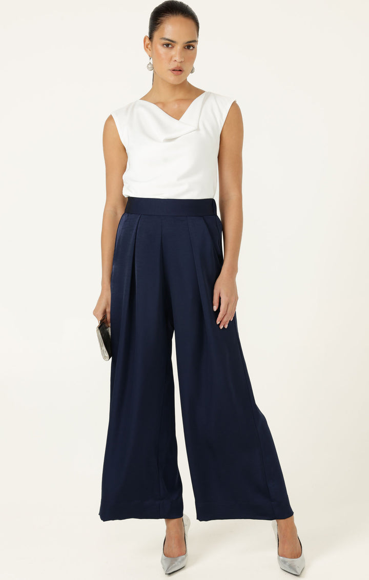 Sacha Drake Luxe Pleated Trouser - Navy
