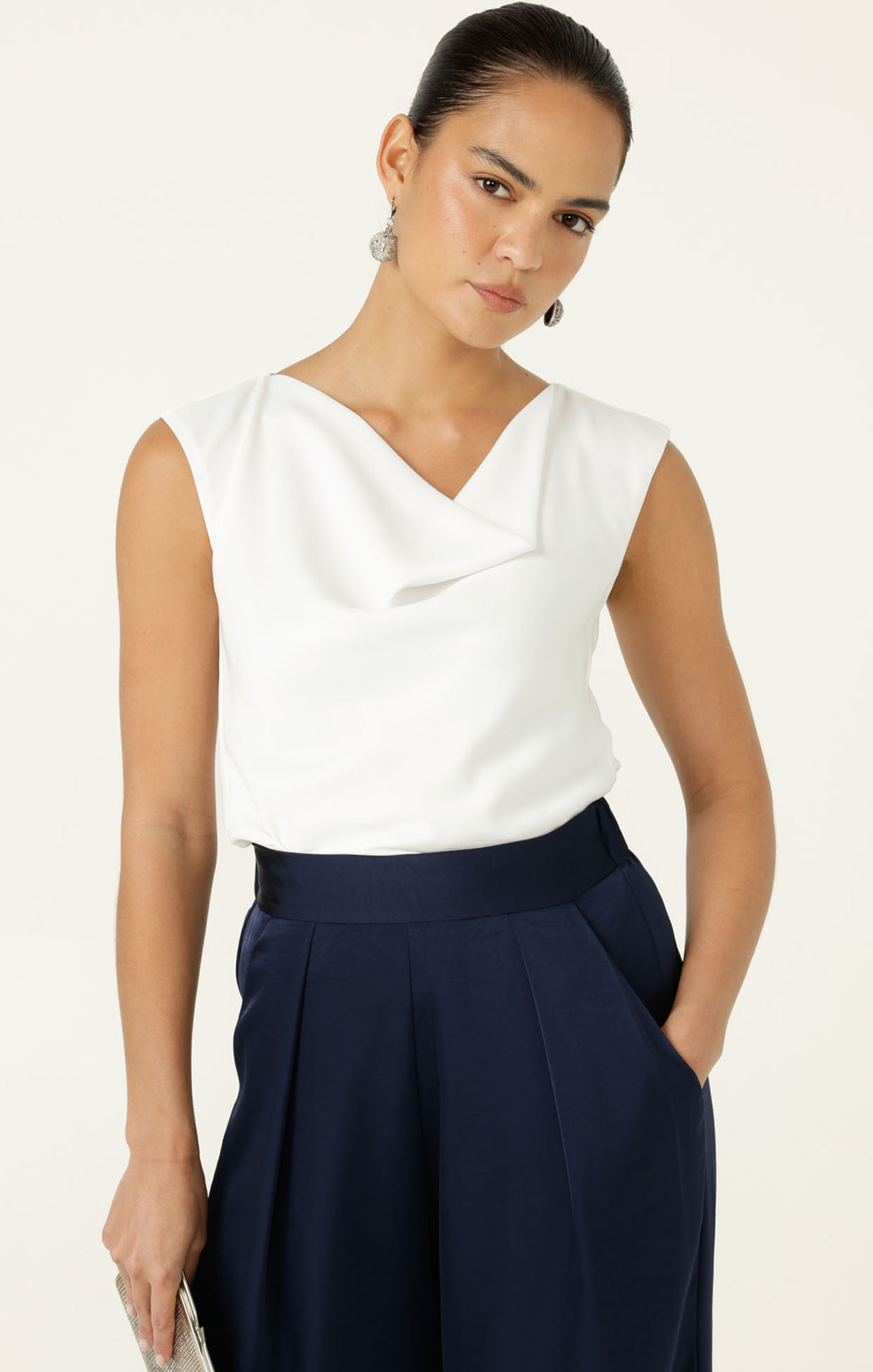 Sacha Drake Luxe Pleated Trouser - Navy