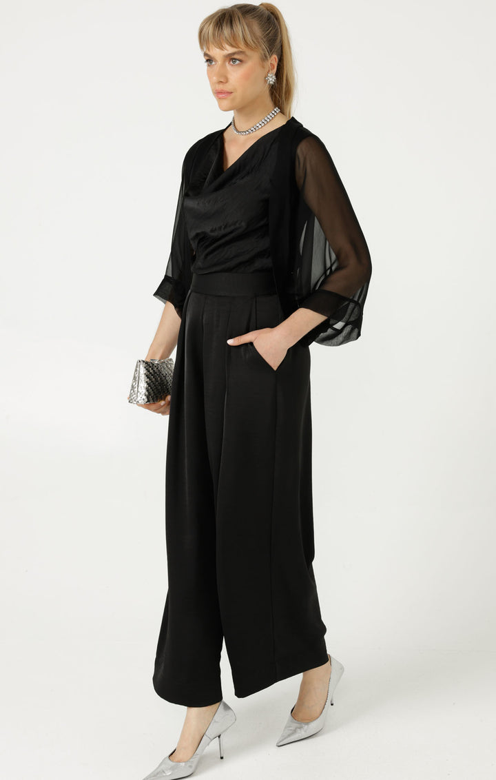 Sacha Drake  Sheer Silk Kimono - Blk