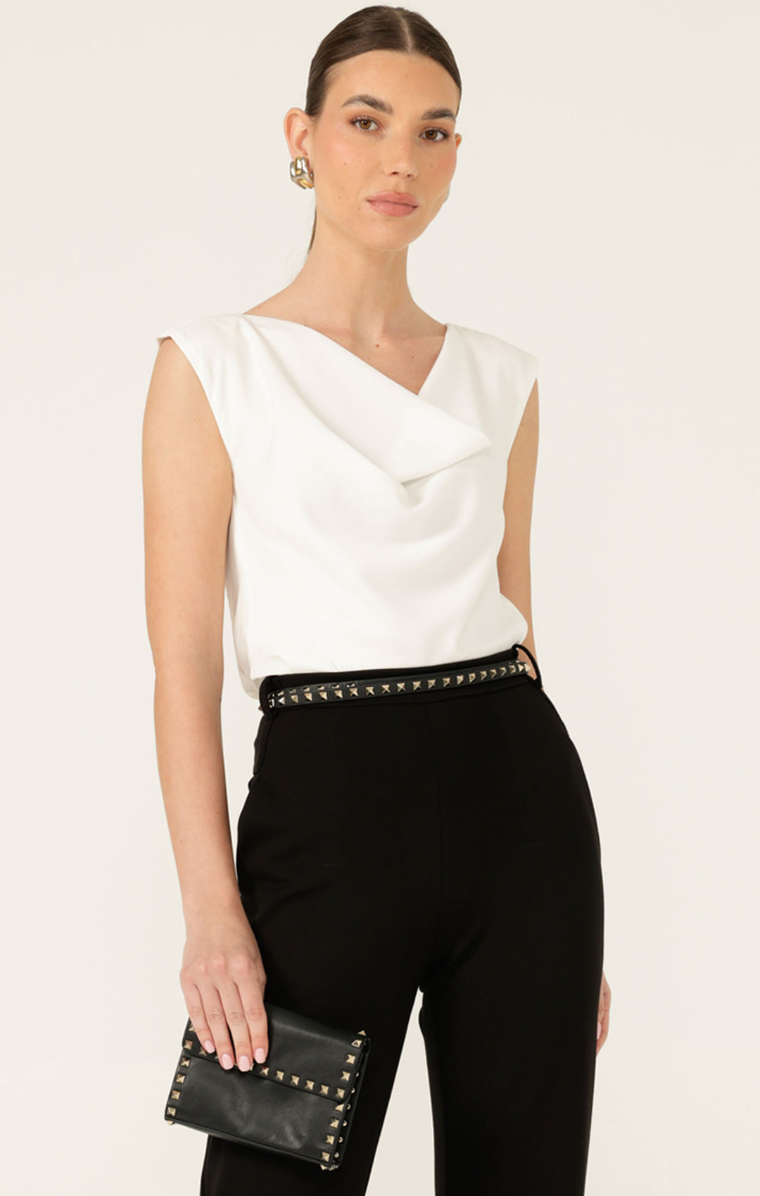 Sacha Drake Cowl Bias Top