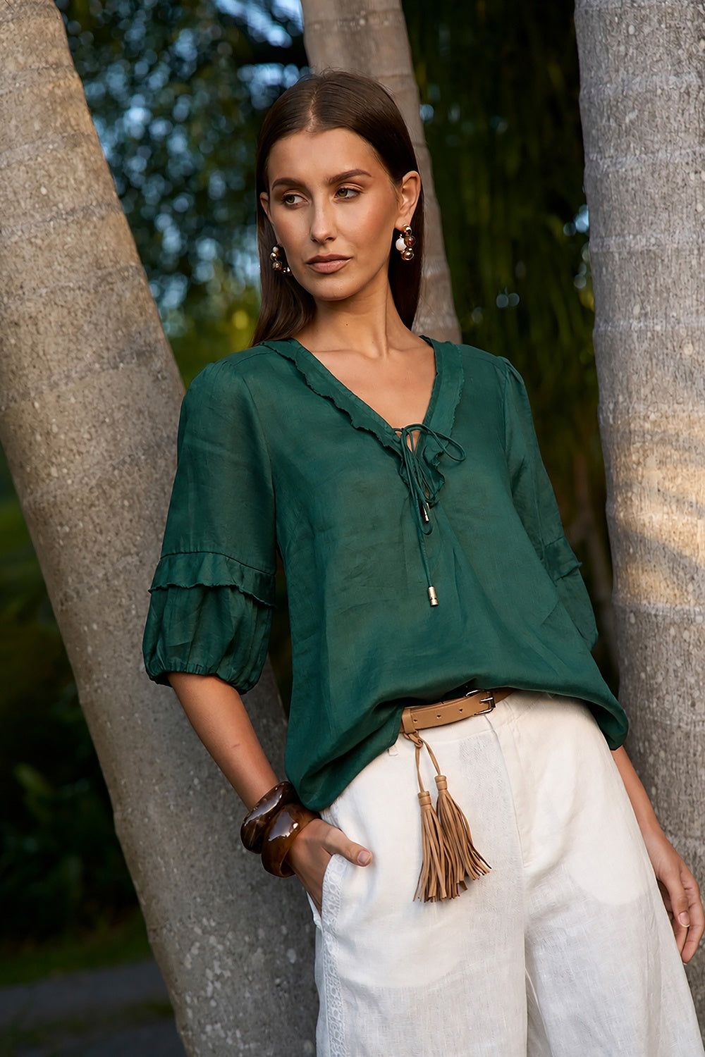 Loobie’s Story Waterlily Blouse - Green