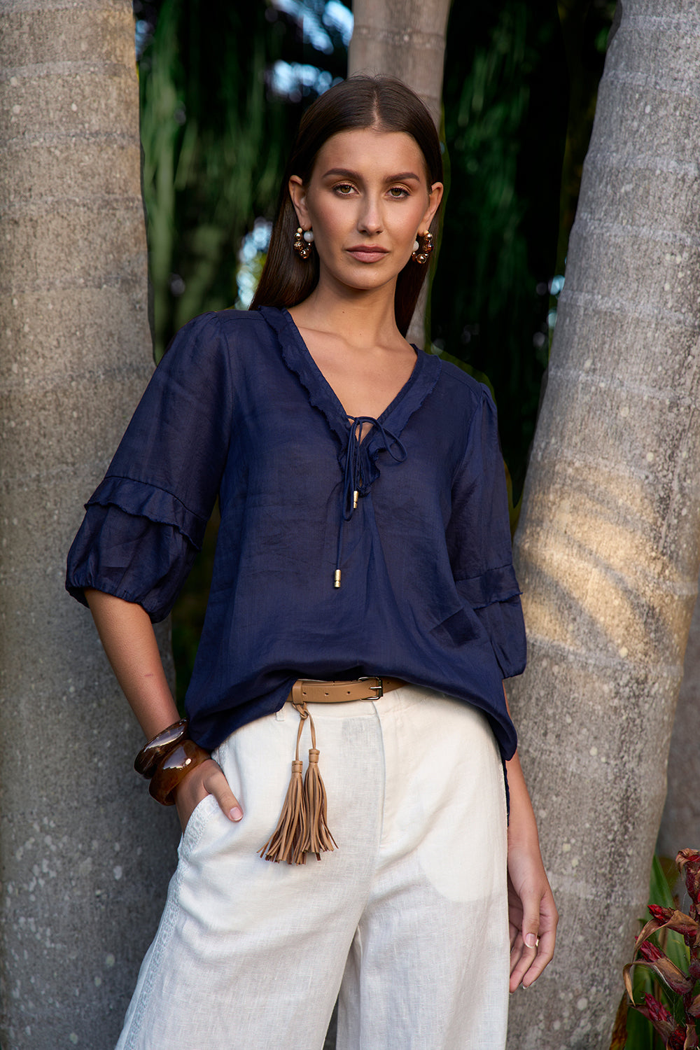 Loobie’s Story Waterlily Blouse - Indigo
