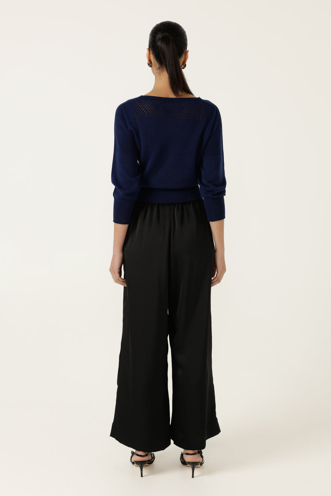 Sacha Drake Chloe 3/4 Sleeve Knit Top - Blk