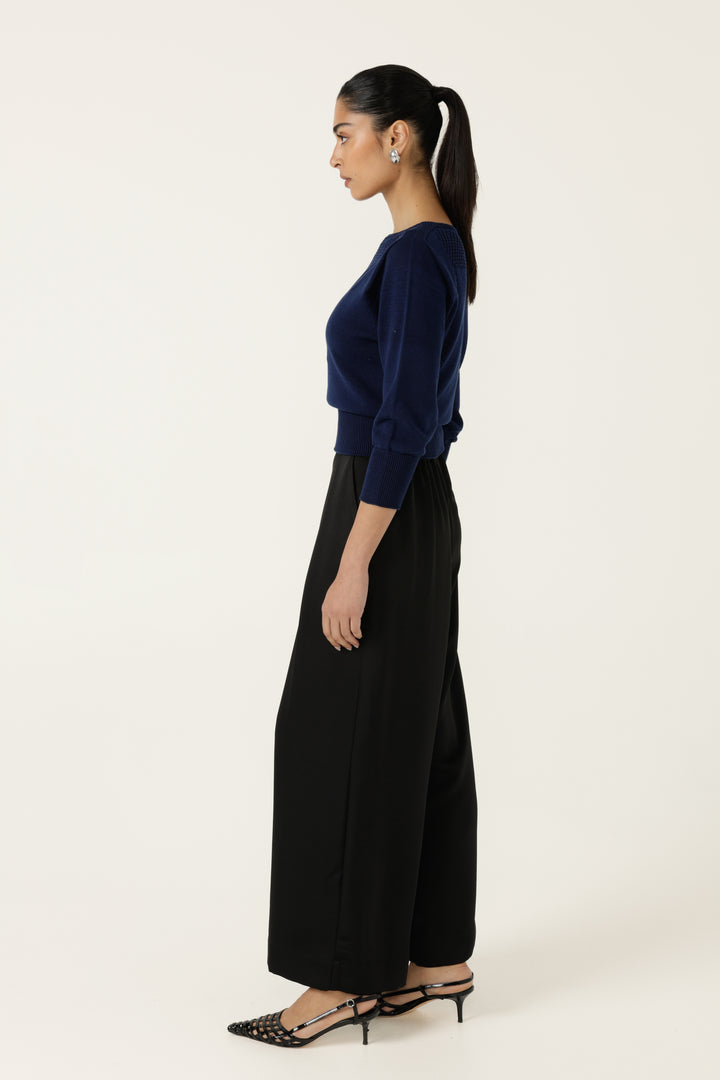 Sacha Drake Chloe 3/4 Sleeve Knit Top - Blk
