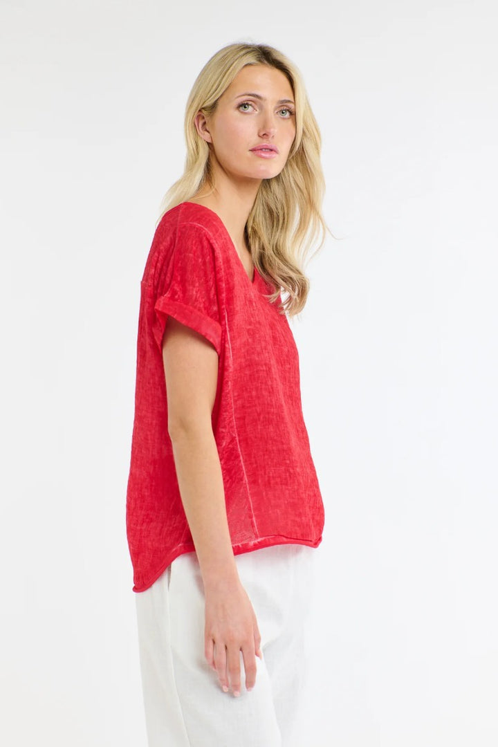 Love From Italy V-neck Calypso short Sleeve Top