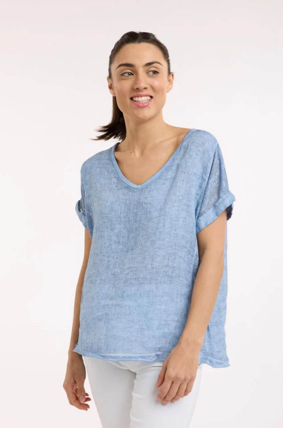 Love From Italy V-neck Calypso short Sleeve Top