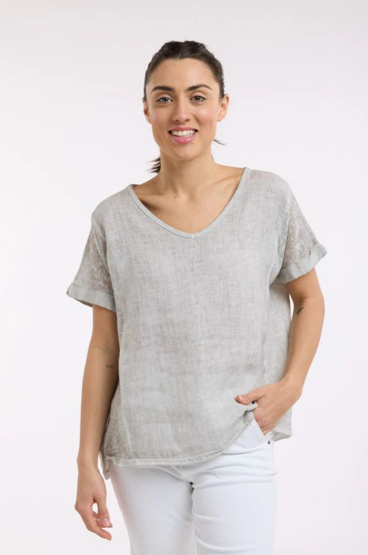 Love From Italy V-neck Calypso short Sleeve Top