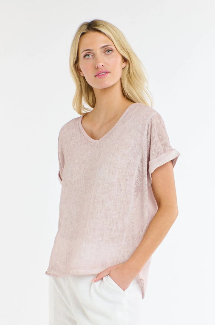 Love From Italy V-neck Calypso short Sleeve Top