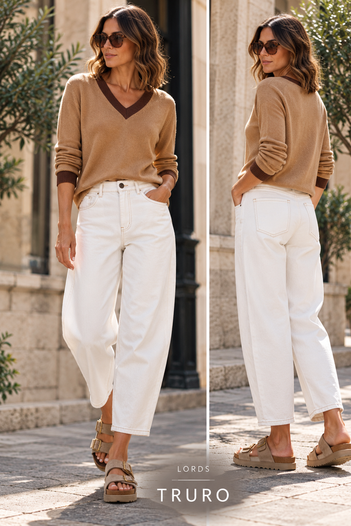 New London Truro Barrel Jeans - Milk