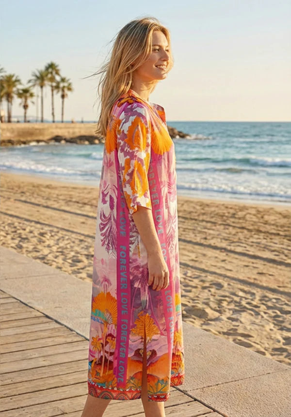 Miss Goodlife Trumpet Arms Dress