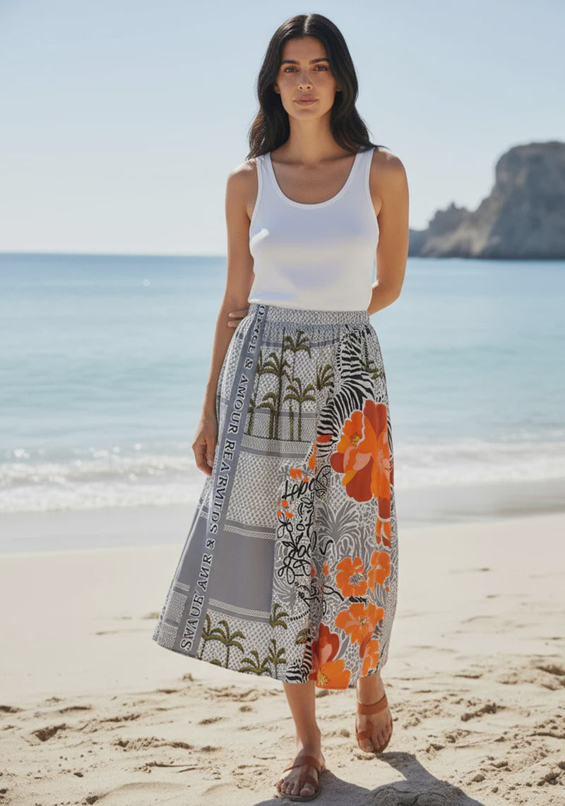 Miss Goodlife Grey Whisper Skirt