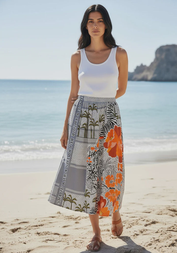 Miss Goodlife Grey Whisper Skirt