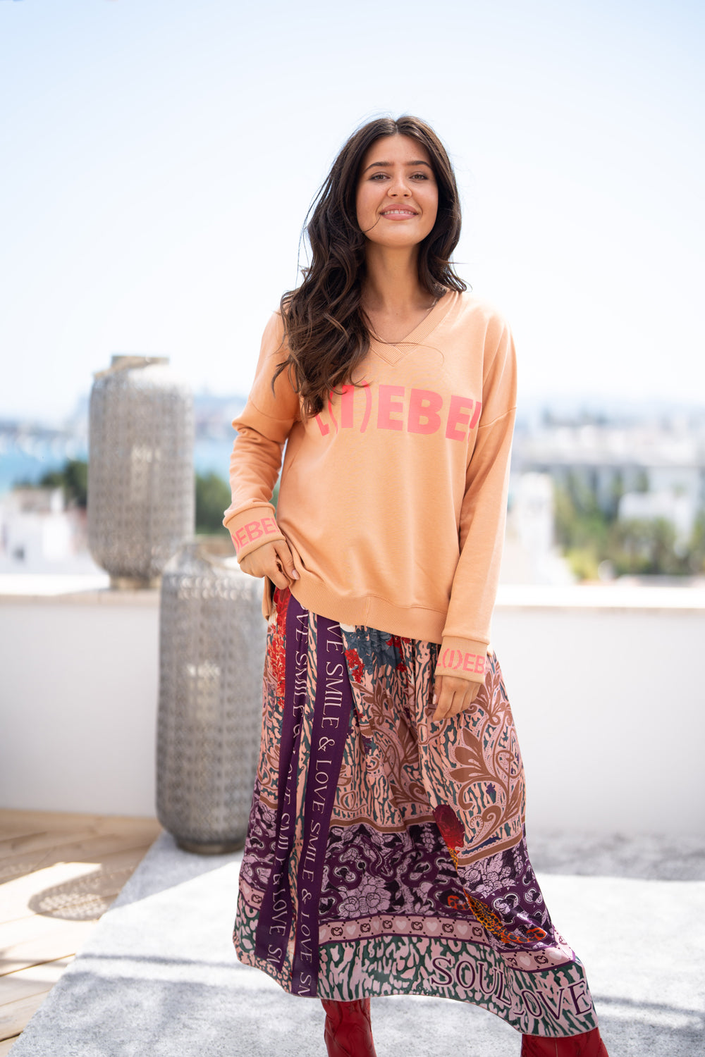 Miss Goodlife Smile & Love Maxi Skirt