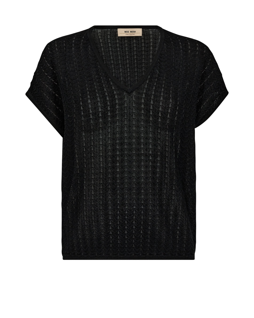 Mos Mosh Shani Plain V-neck Knit top