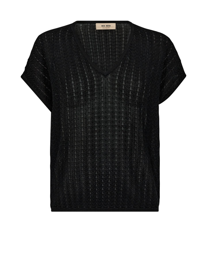 Mos Mosh Shani Plain V-neck Knit top