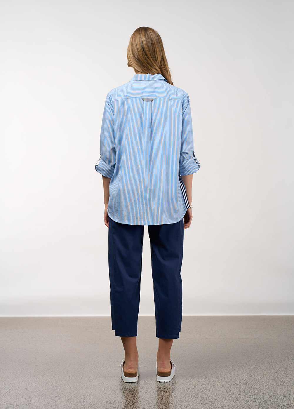 Madly Sweetly Mixed Media Stripe Shirt