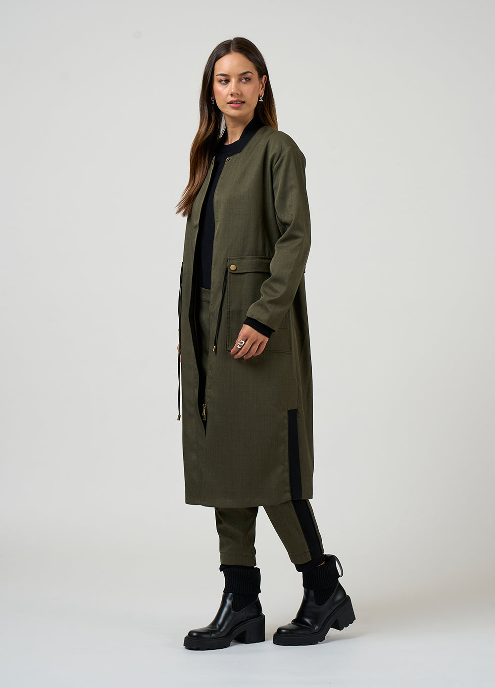 Madly Sweetly Tactical Coat Khaki