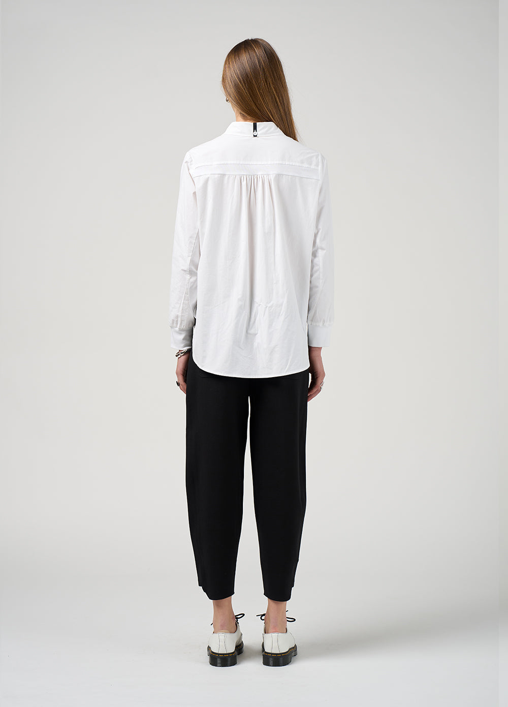 Madly Sweetly Mixed Media Shirt - White