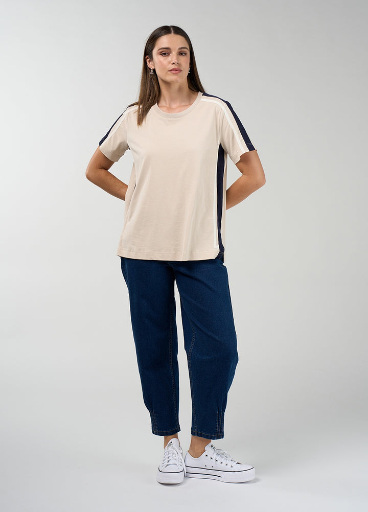 Madly Sweetly Contour Tee - Stone