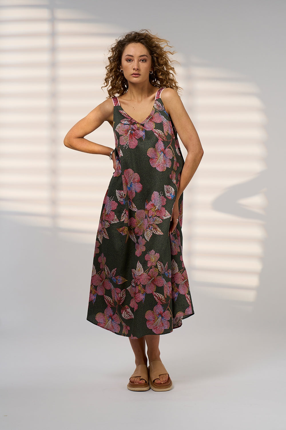 Madly Sweetly Mosaica Sundress - Khaki