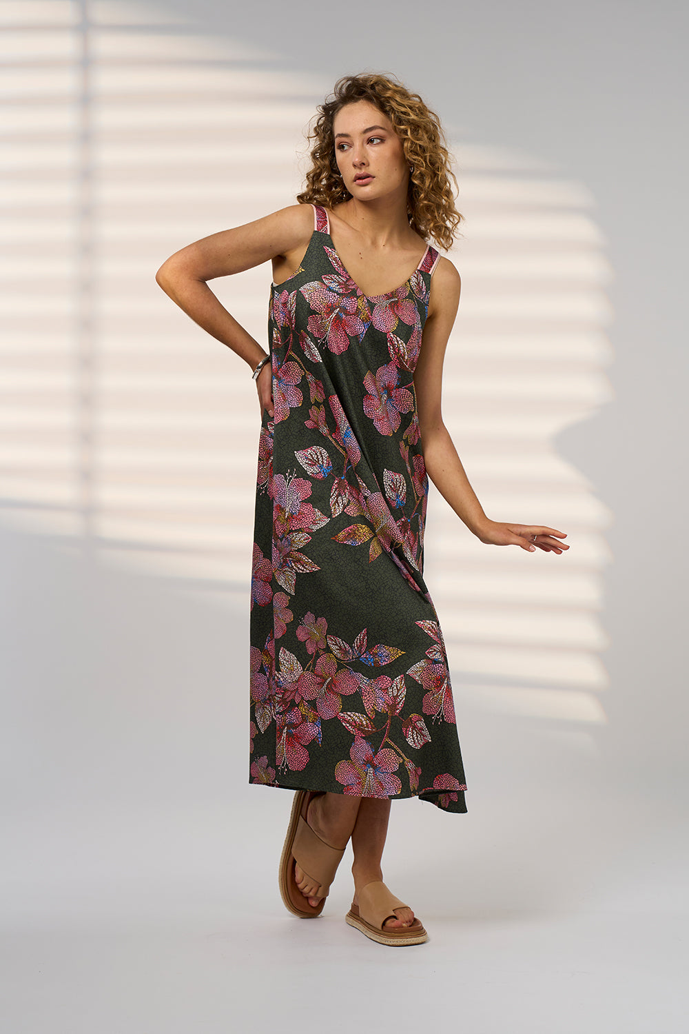 Madly Sweetly Mosaica Sundress - Khaki