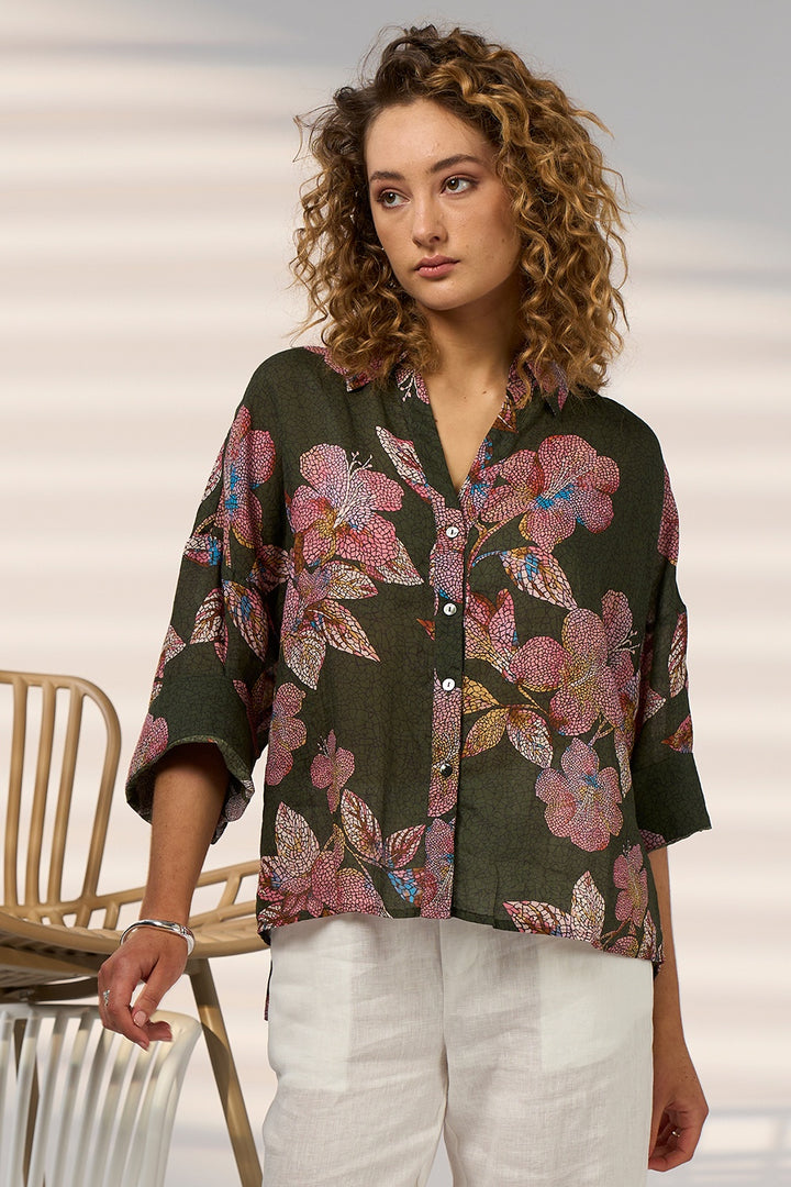 Madly Sweetly Mosaica Shirt - Khaki