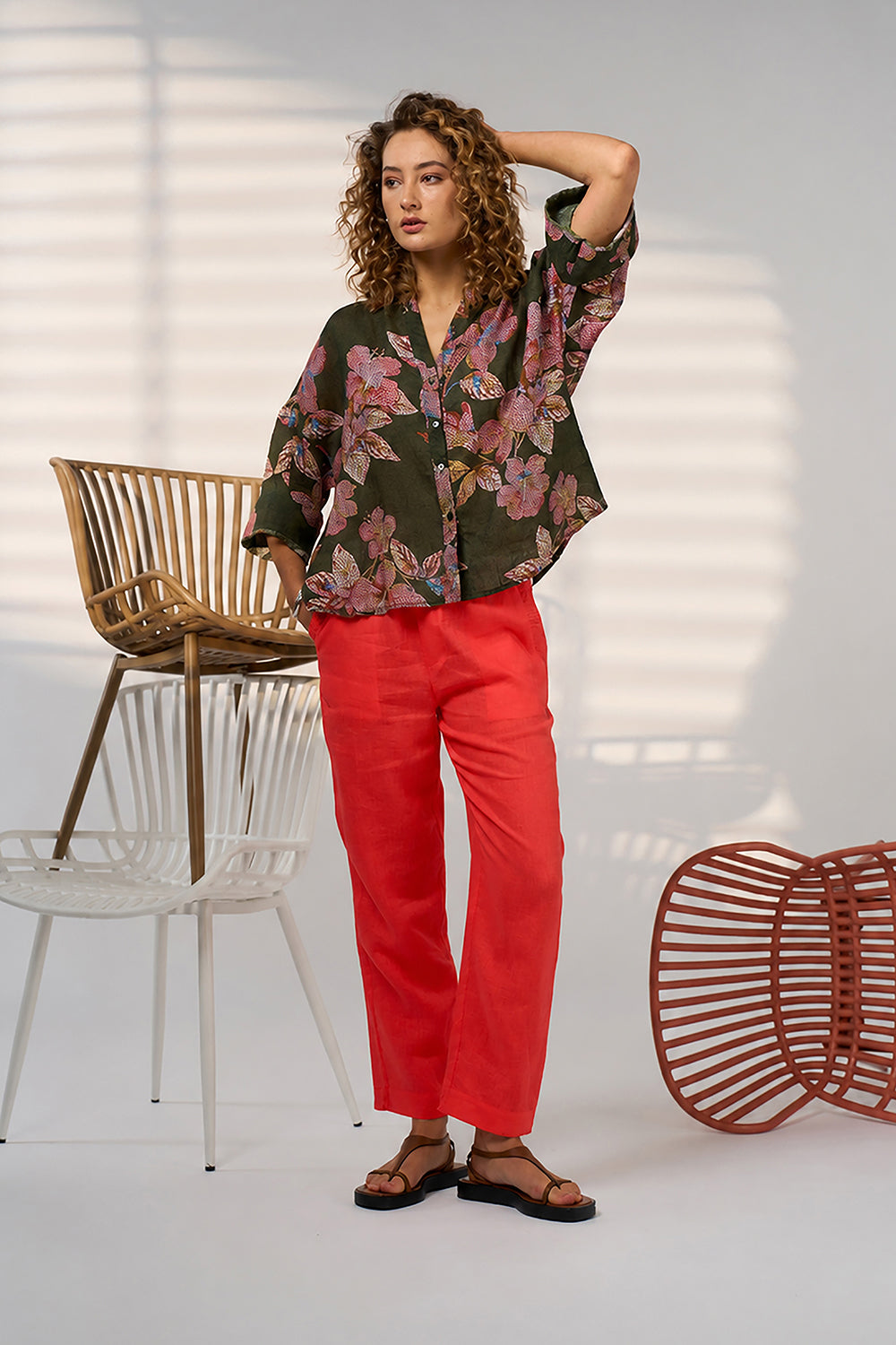 Dual Member Icon Madly Sweetly Mosaica Shirt - Khaki – LanaBerg