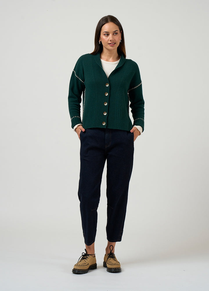 Madly Sweetly Fireside Cardigan - Forest