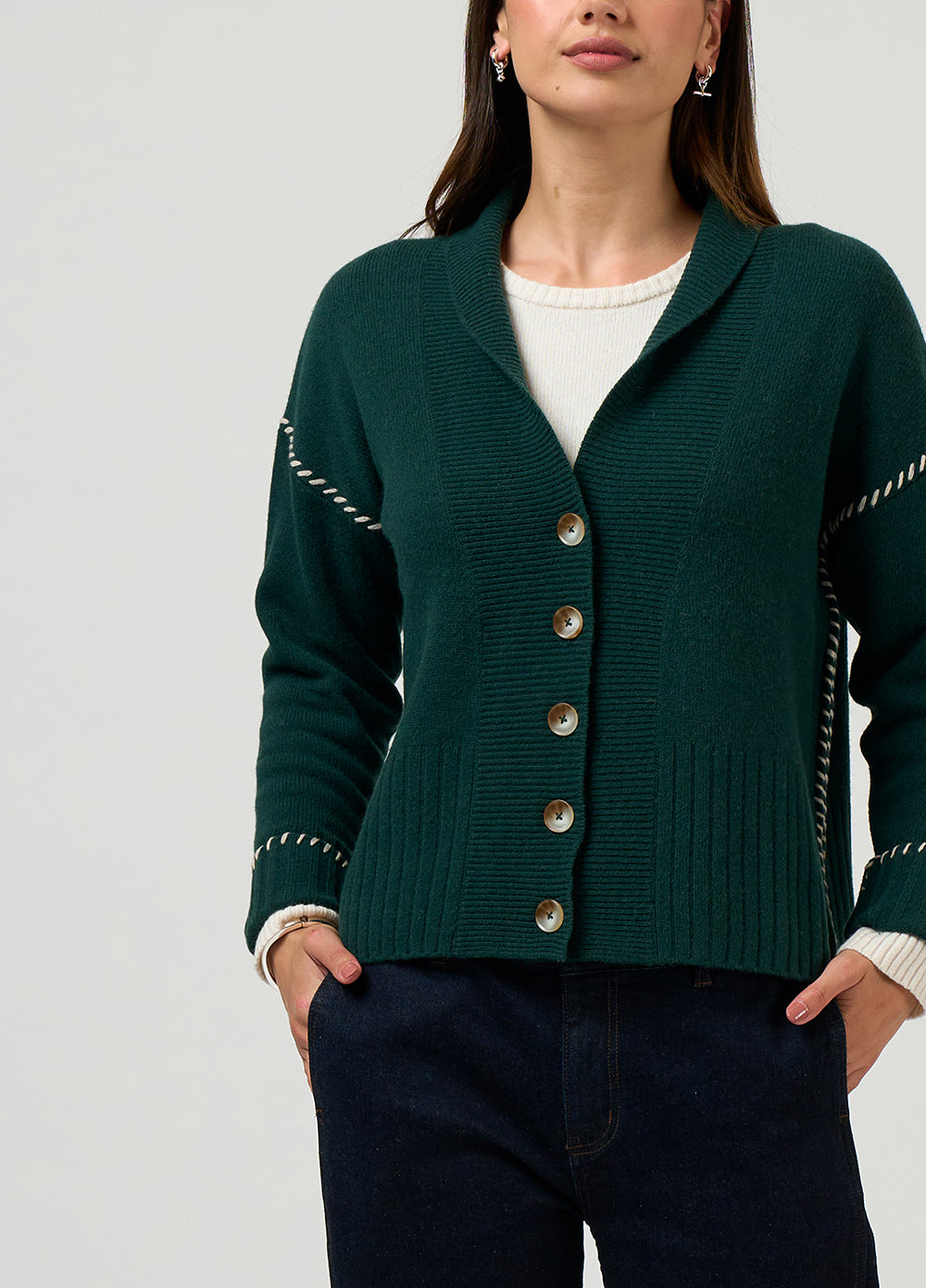 Madly Sweetly Fireside Cardigan - Forest