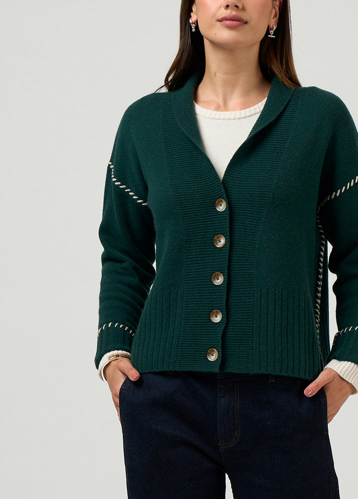 Madly Sweetly Fireside Cardigan - Forest