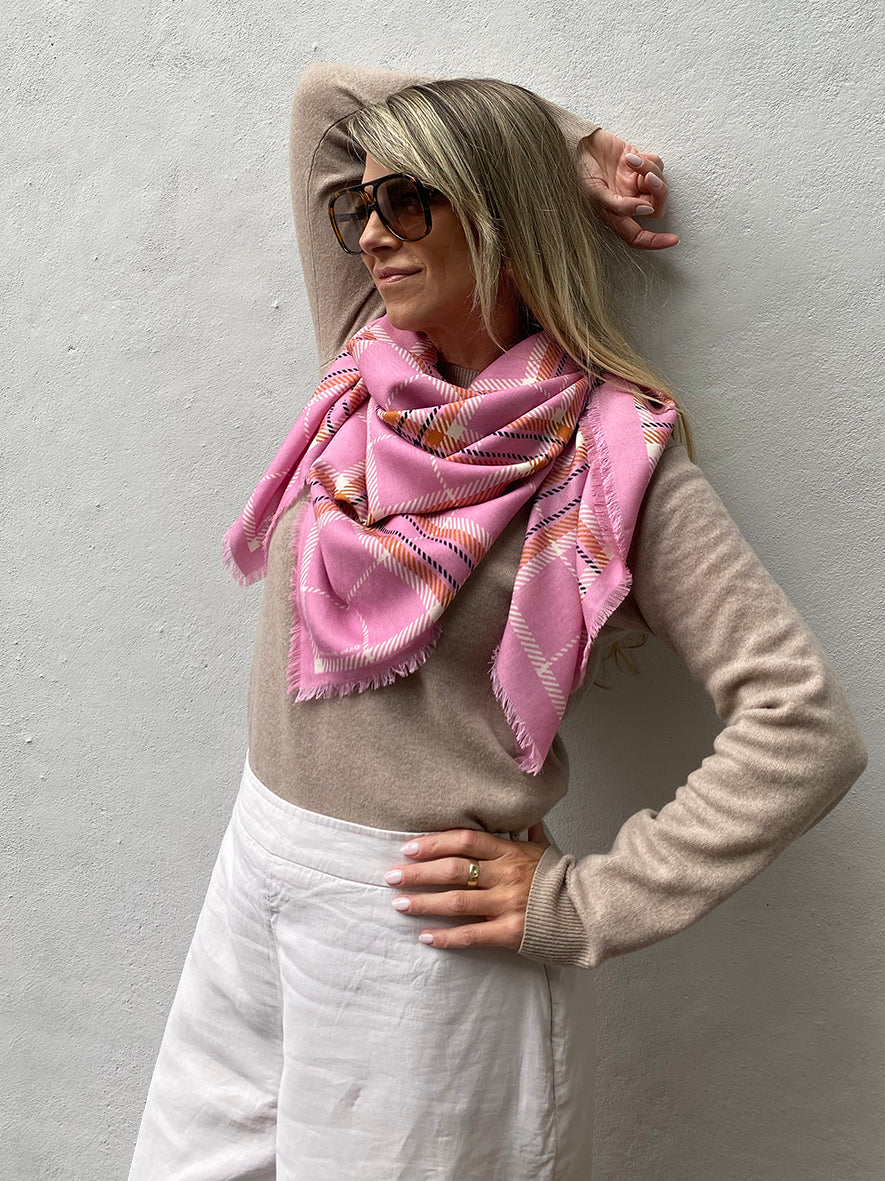 Dark Hampton McRAE Wool Silk scarf