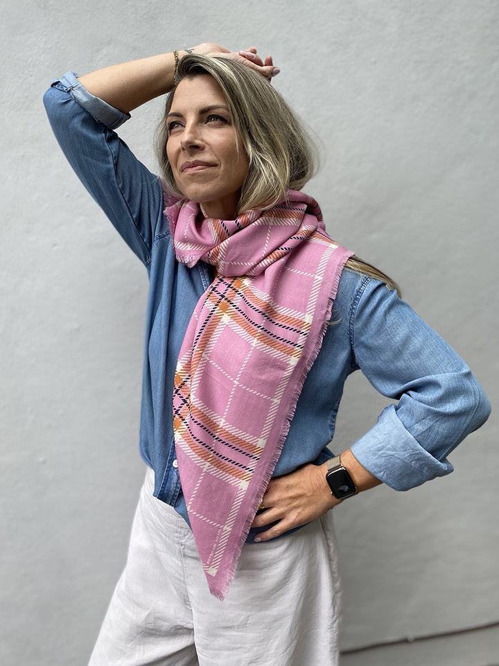 Dark Hampton McRAE Wool Silk scarf