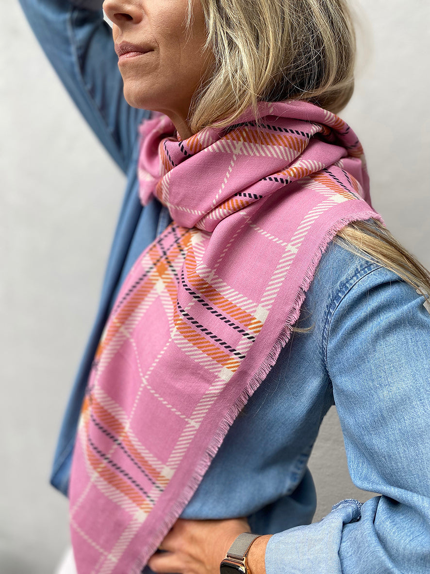 Dark Hampton McRAE Wool Silk scarf