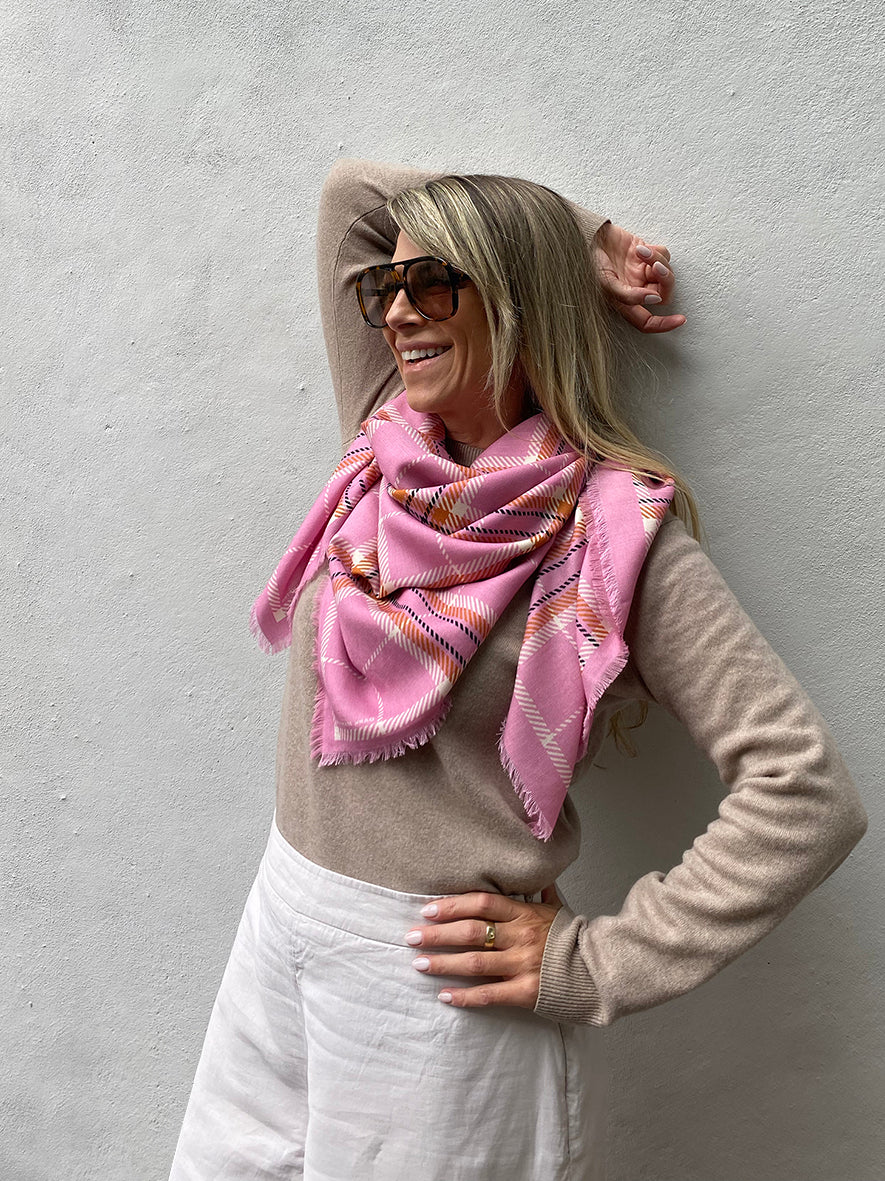 Dark Hampton McRAE Wool Silk scarf