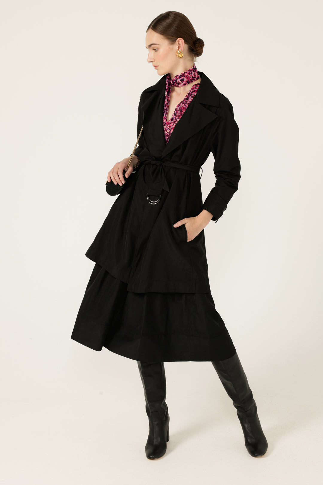 Sacha Drake Noir Trench Coat