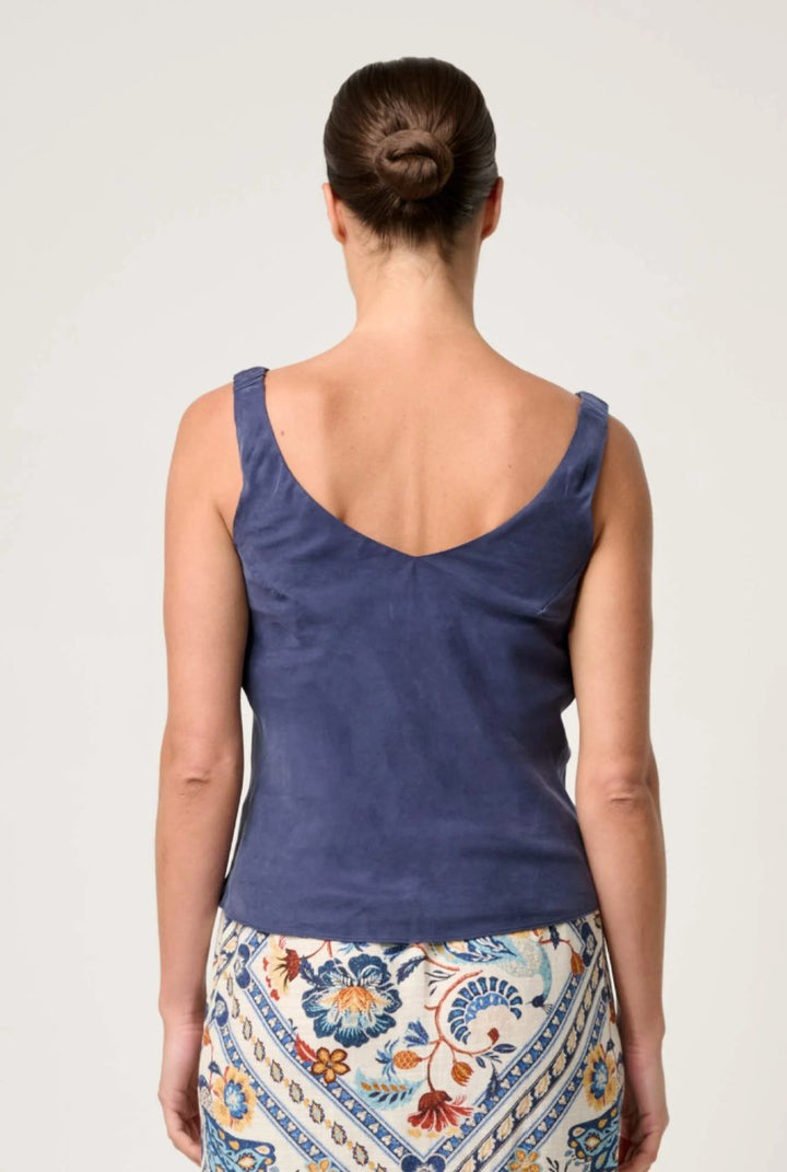 Once Was Delray Reversible Cupro Camisole