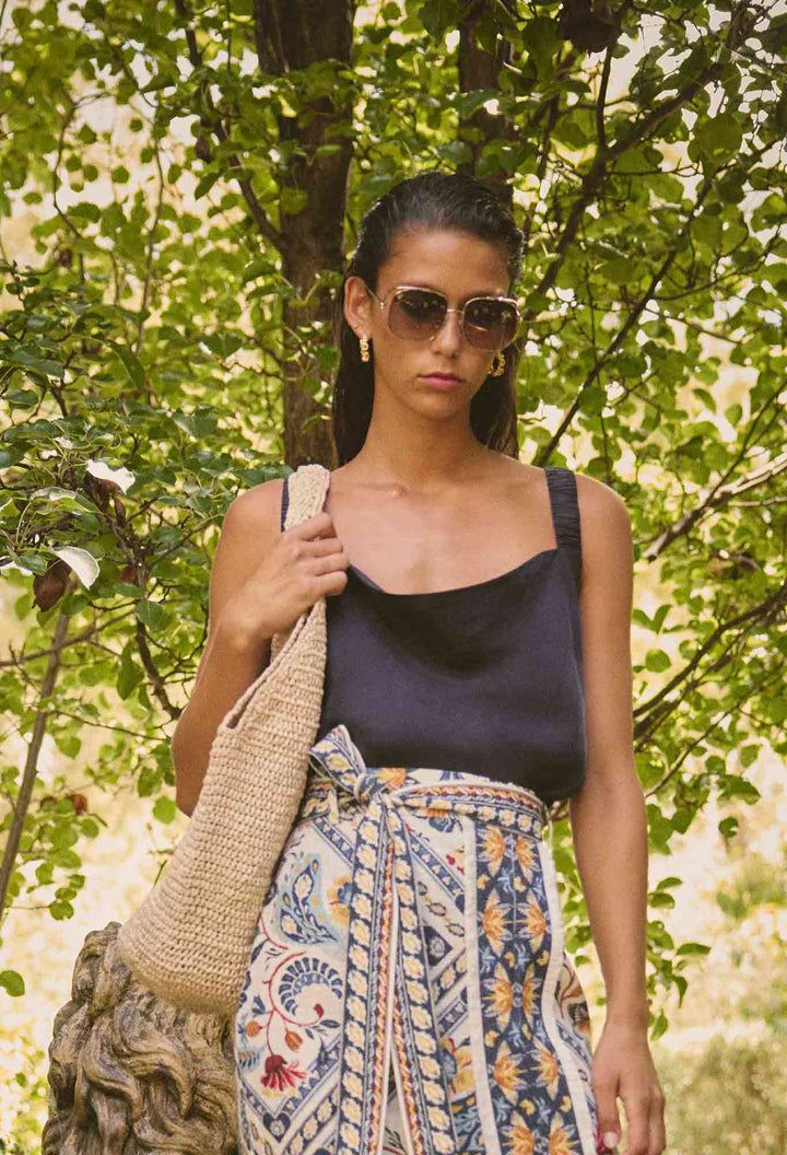 Once Was Delray Reversible Cupro Camisole