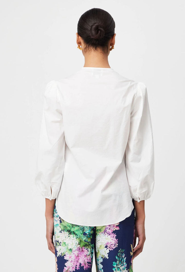 Once Was Cristina Embroidered Cotton Blouse