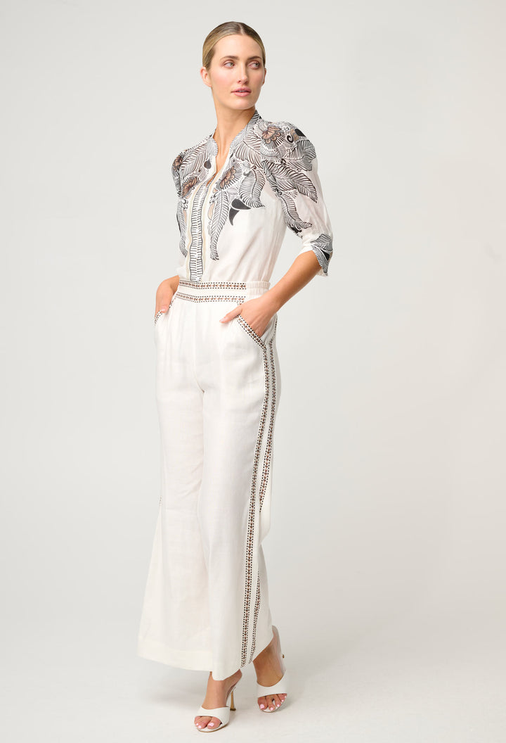 Once Was Casablanca ivory LEILA Shirt