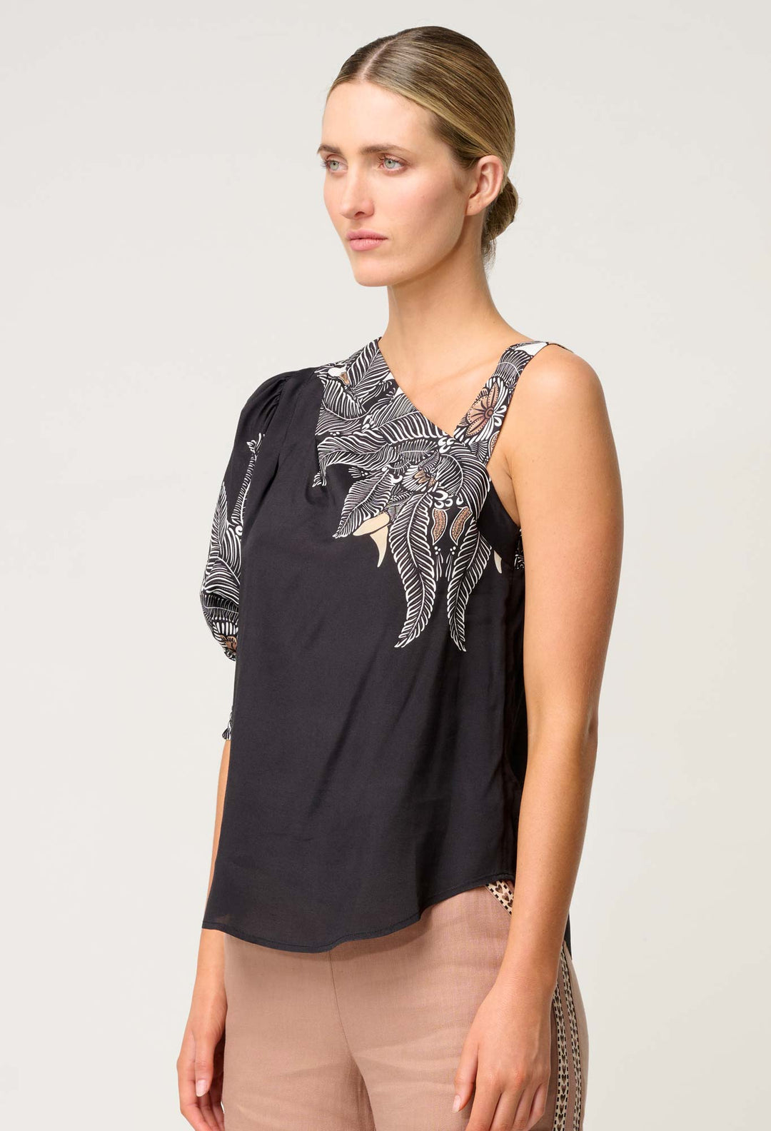 Once Was Tahani One Sleeve Top