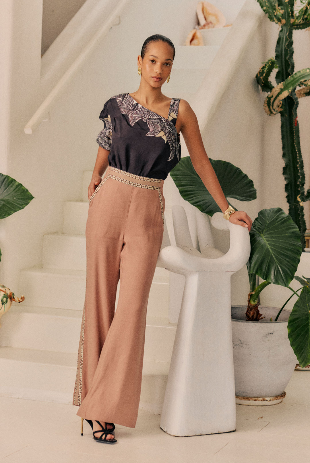 Once Was Tahani One Sleeve Top