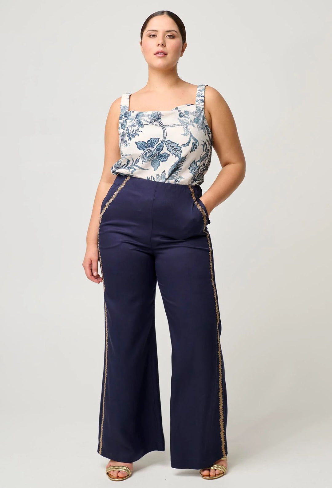 Once Was Mustique Tencel Embroidered Pant