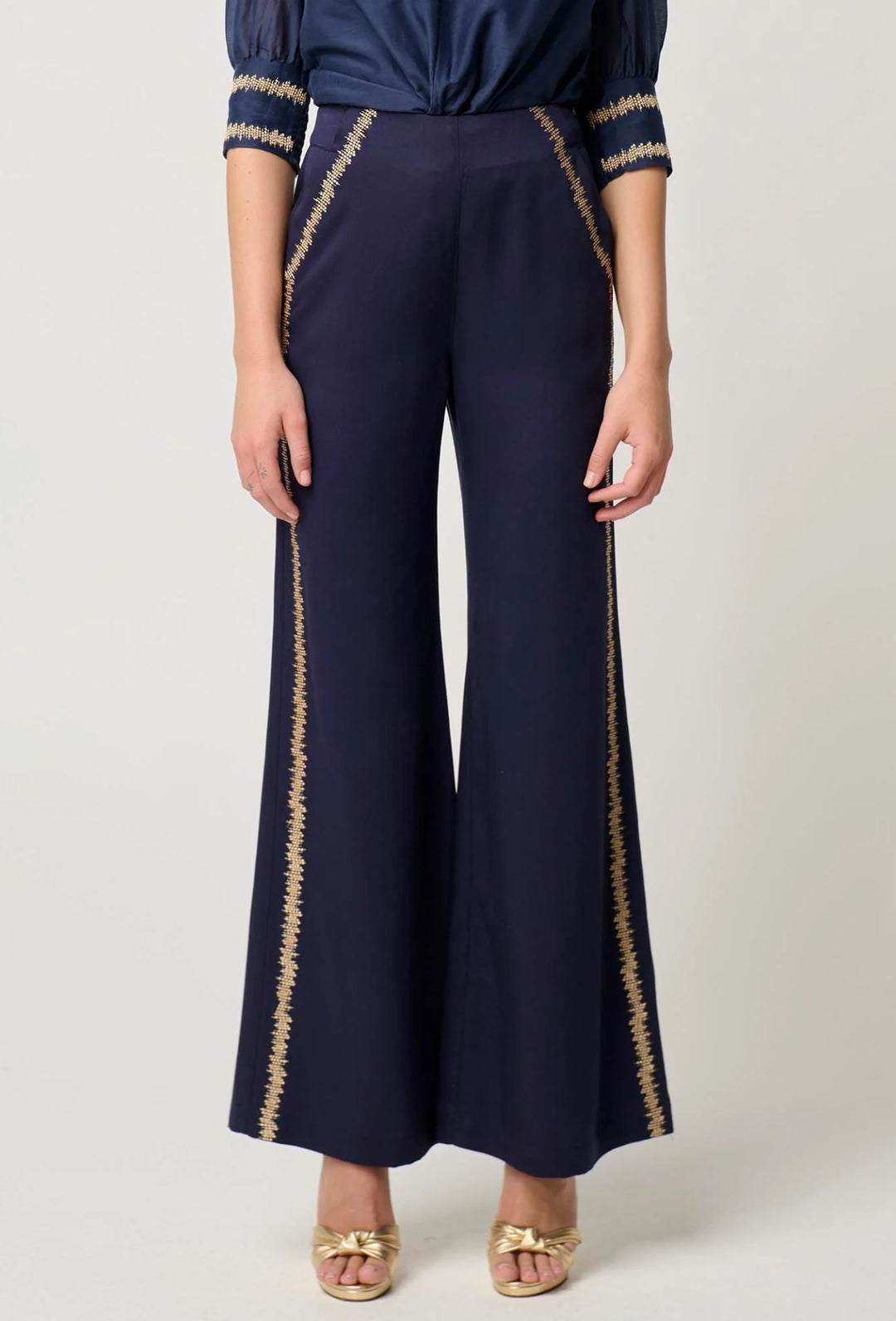 Once Was Mustique Tencel Embroidered Pant