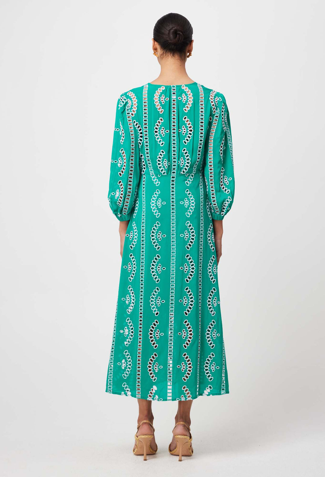 Once Was Morgan Embroidered Viscose Coat Dress